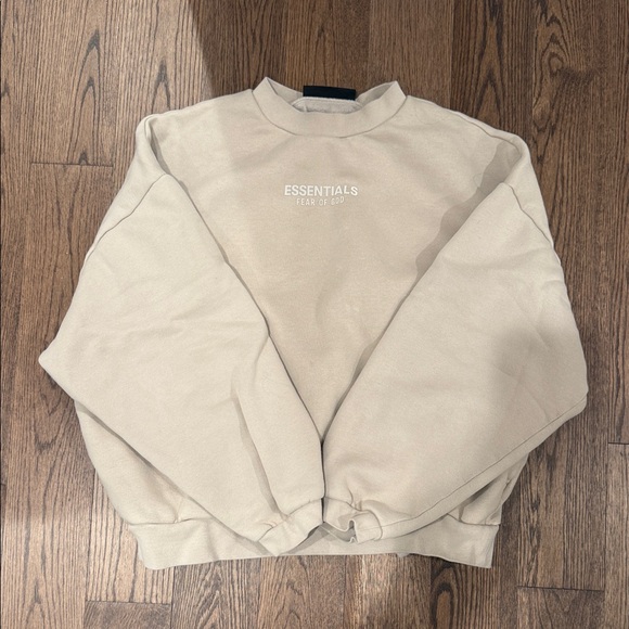 Fear of God Sweaters - Fear of God Essentials Women’s Crewneck Sweatshirt — Cream